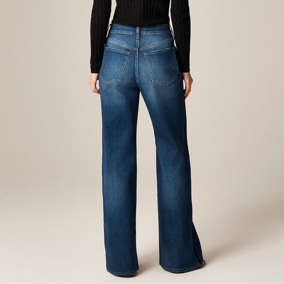 J.Crew Tall Denim trouser jean with velvet stripe 26-Tall - Picture 2 of 7
